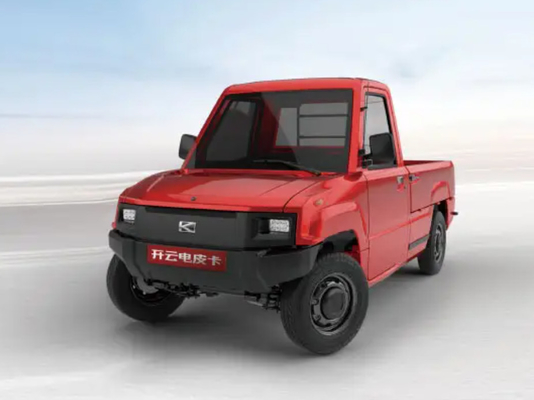 Kaiyun Low Speed Ev Pickup Truck 4KW With Double Row 4 Seats Cabin