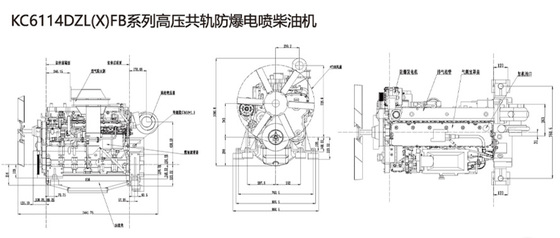 Water Cooled Explosion Proof Engine 4 Cylinders For Zone 2