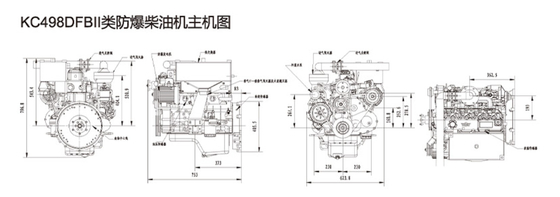 Light Diesel Explosion Proof Engine 40KW For Petrol Industry
