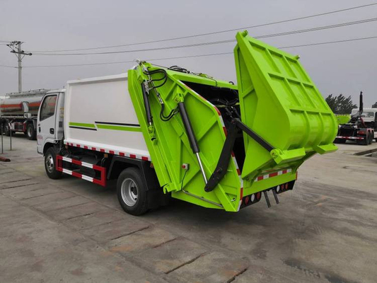 6m3 Garbage Collection Truck Transfer Vehicle Barrel Mounted Garbage Compactor Truck