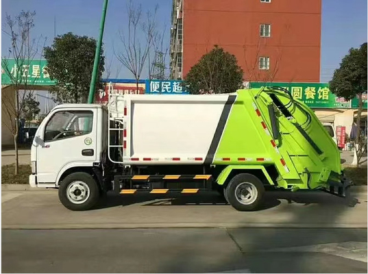 5.5 Cbm Fuel Type Trash Dump Truck Garbage Collection Truck With Rear Loader