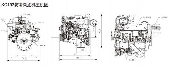 Class I Explosion Proof Engine Diesel Engine 50KW For Coal Mining